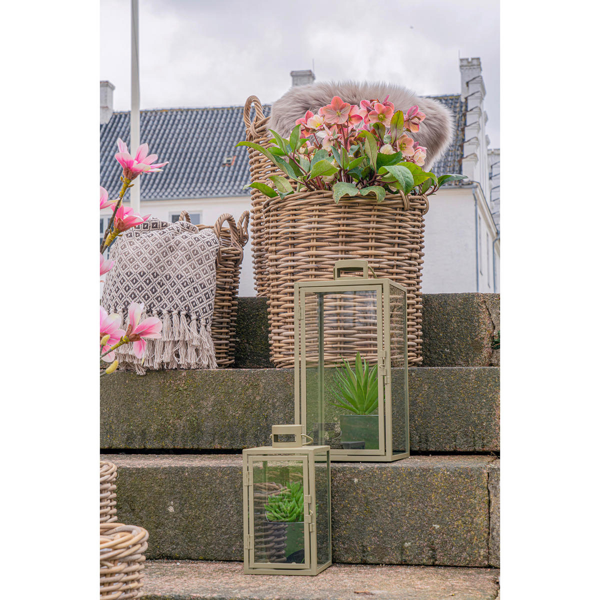 LATERNENSET  - Grün, Design, Glas/Metall