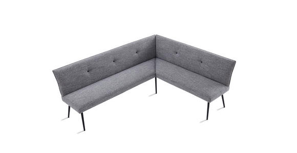ECKBANK 210/170 cm  in Grau  - Schwarz/Grau, Design, Textil/Metall (210/170cm) - Hom`in