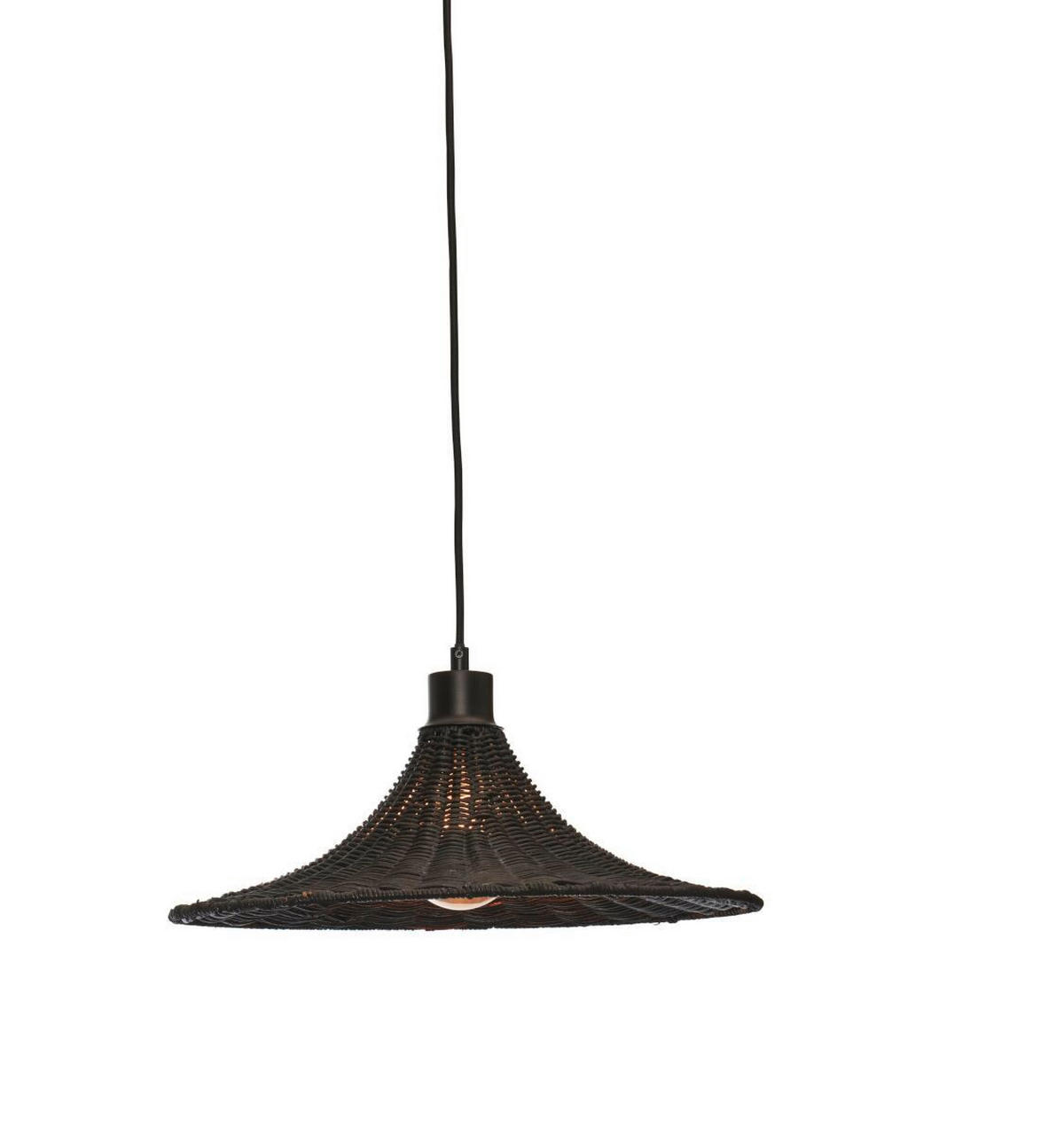 HÄNGELEUCHTE GOOD&MOJO  40/12 cm   - Schwarz, Trend, Holz (40/12cm) - Good & Mojo