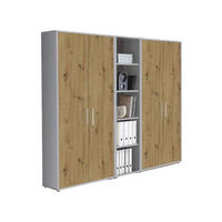 AKTENSCHRANK Eiche Artisan, Hellgrau  - Hellgrau/Eiche Artisan, MODERN, Holzwerkstoff (212,9/185,6/33cm) - MID.YOU