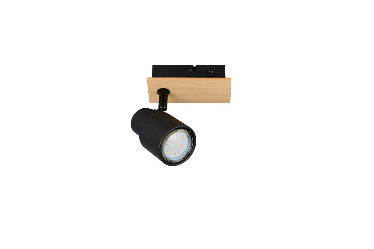 STRAHLER - Schwarz/Kieferfarben, Natur, Holz/Metall (14/15/6cm)