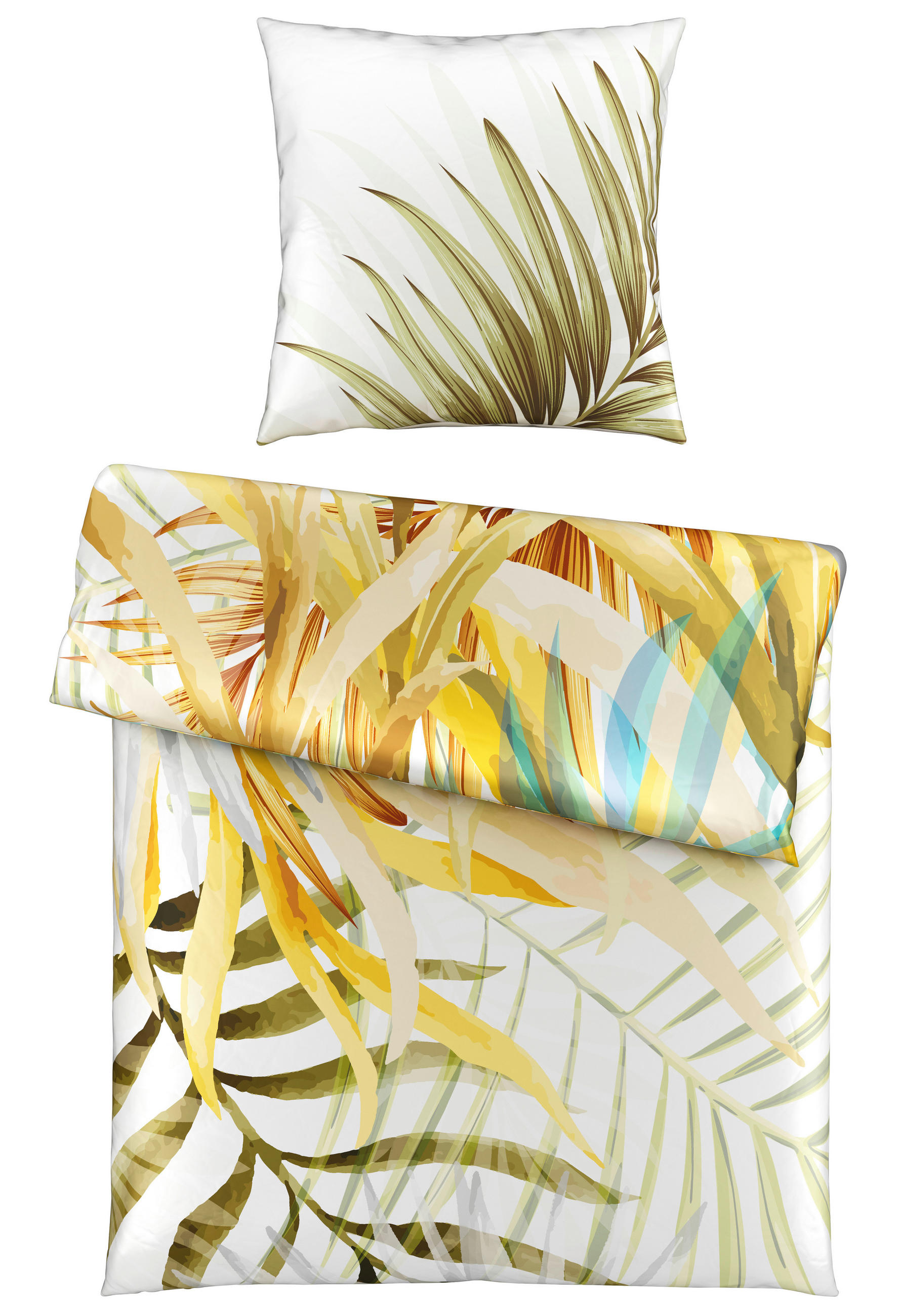 BETTWÄSCHE 135/200 cm BANG PHO Satin  - Beige/Weiß, Textil (135/200cm) - Novel