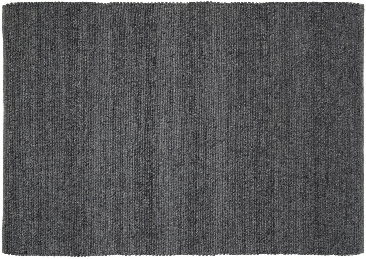 HANDWEBTEPPICH 200/300 cm Helsinki Anthrazit  - Anthrazit, Basics, Textil (200/300cm) - Linea Natura