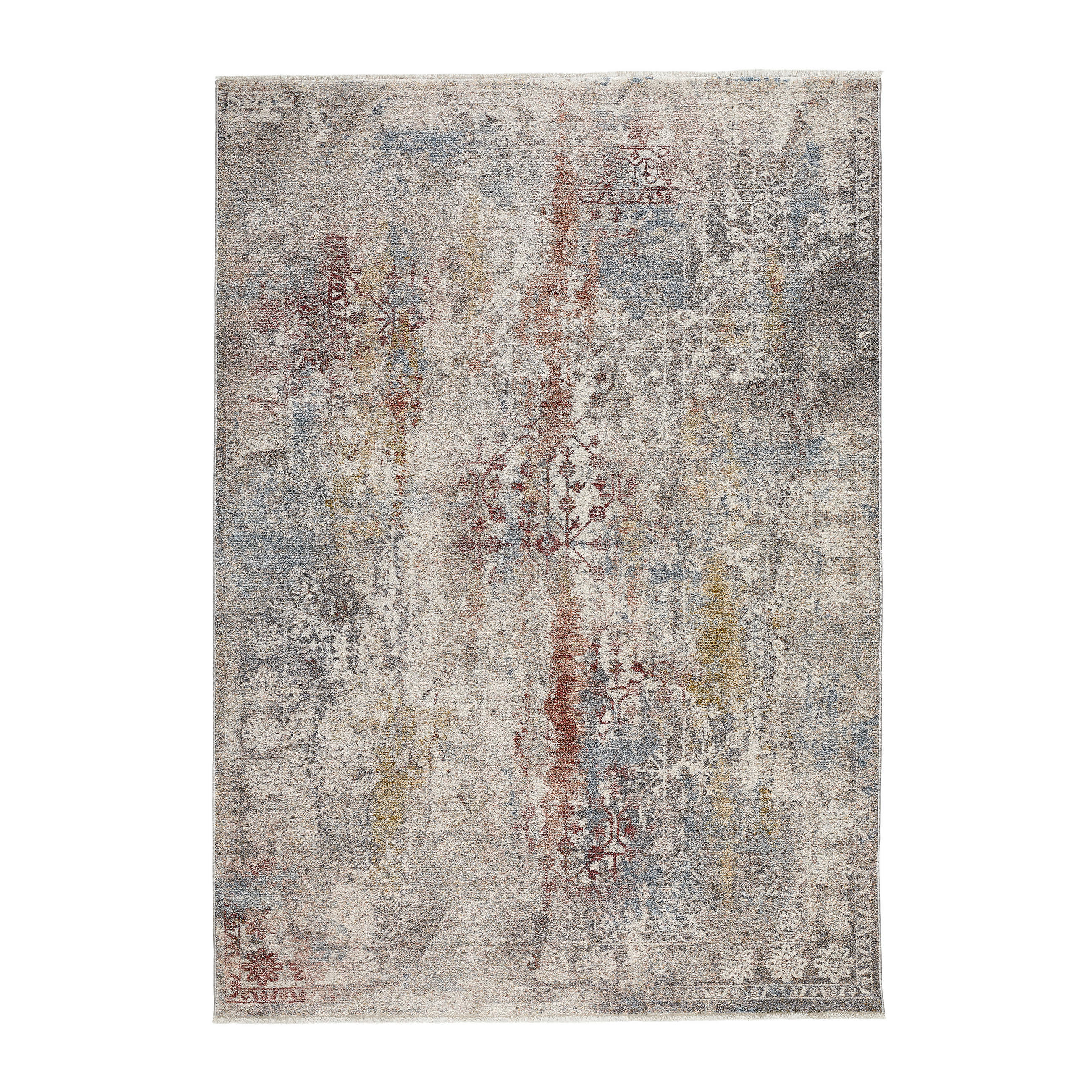 Novel Vintage-Teppich Hellgrau, Mehrfarbig 160x240 cm