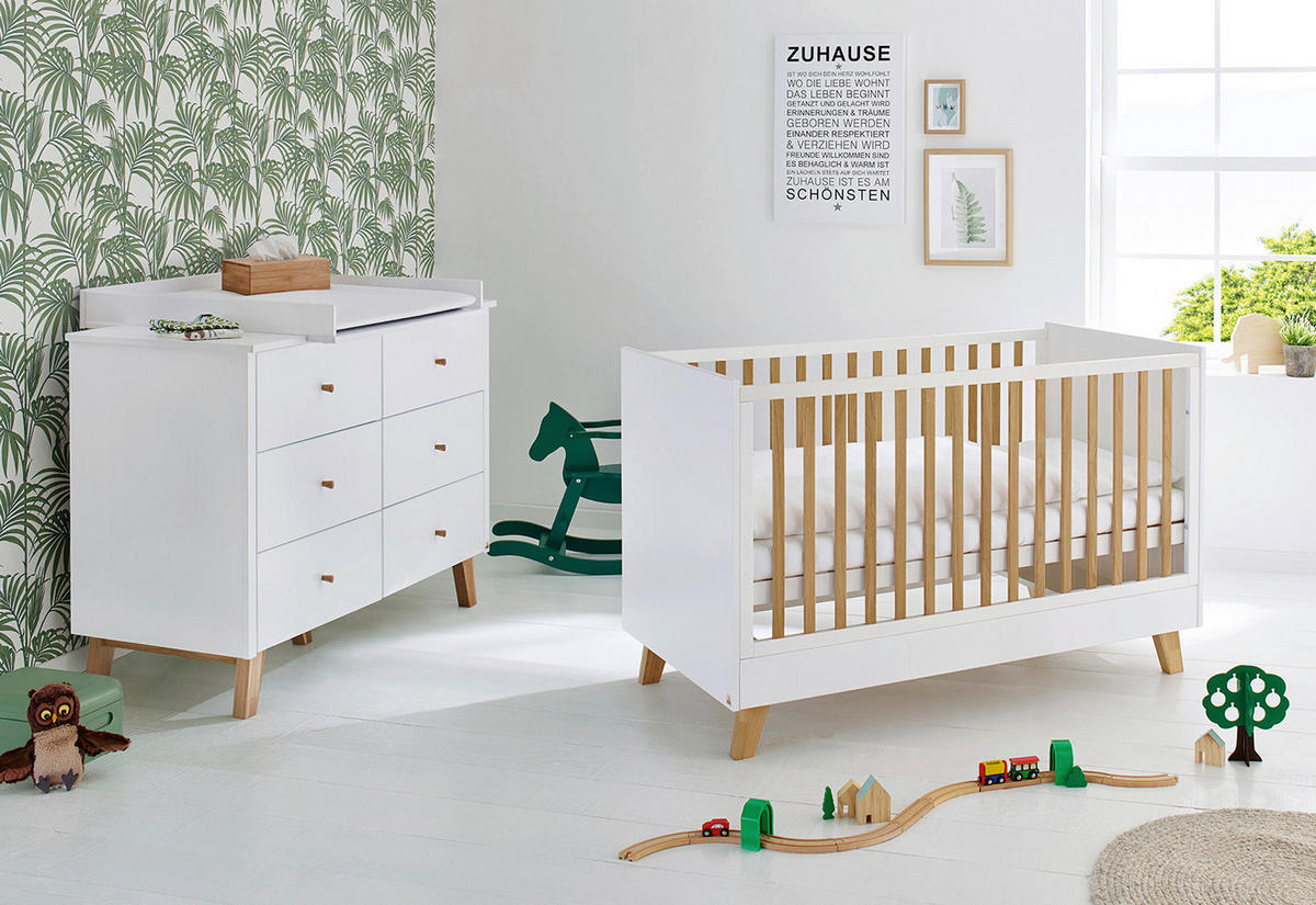 BABYZIMMER PINOLINO PAN  - Eichefarben/Weiß, Design, Holzwerkstoff - Pinolino
