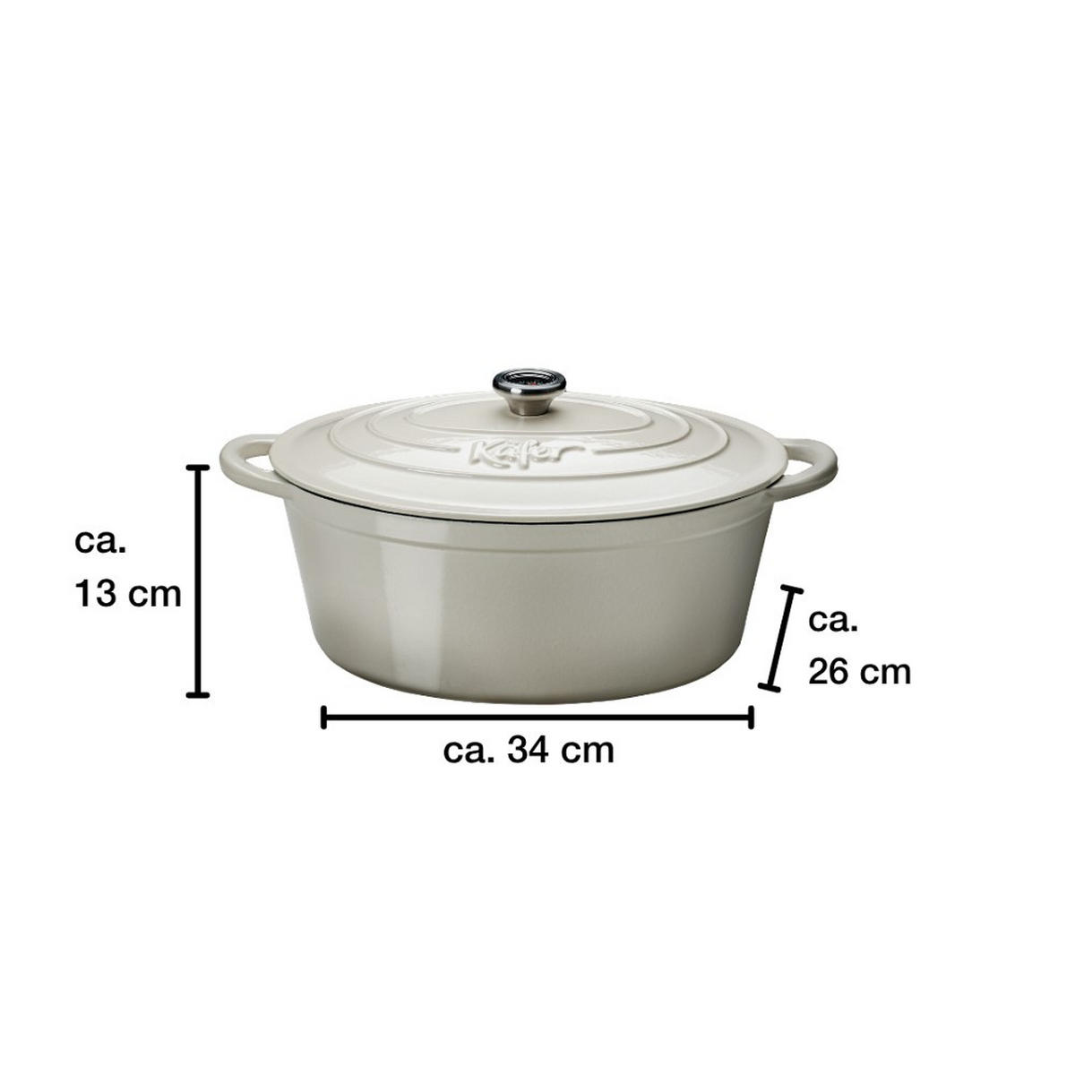 PECSENYESÜTŐ  - krémszínű, Basics, fém (6,7l) - Käfer