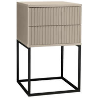 NACHTKÄSTCHEN 40/65/38,5 cm  in Kaschmir, Schwarz  - Kaschmir/Schwarz, Design, Holzwerkstoff/Metall (40/65/38,5cm) - Carryhome