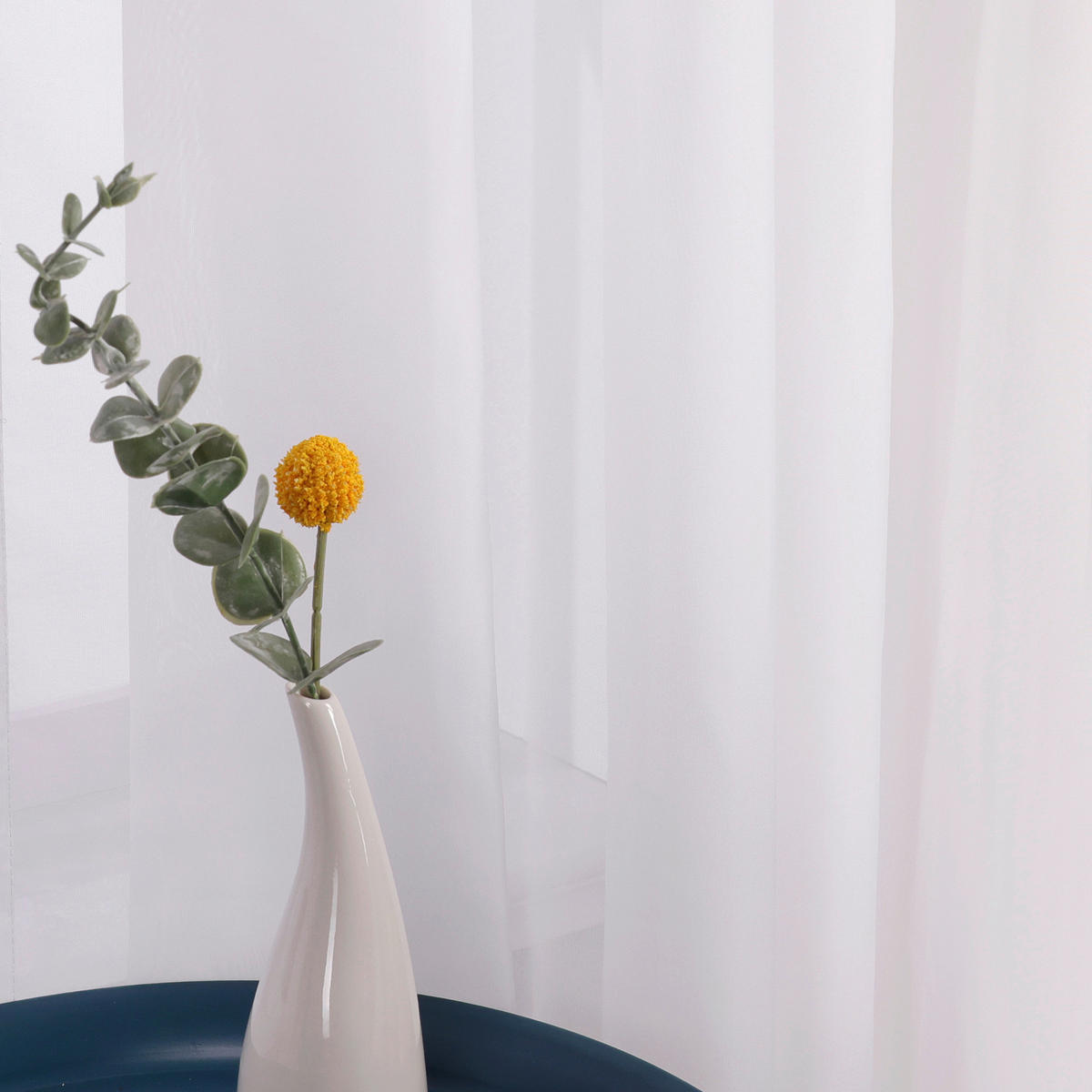 FERTIGVORHANG  transparent  450/170 cm   - Weiß Hochglanz, Basics, Textil (450/170cm) - Joyswahl
