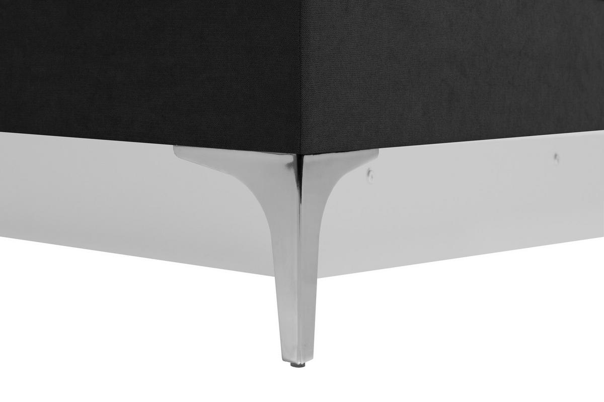 BOXSPRINGBETT 180/200 cm  in Anthrazit  - Chromfarben/Anthrazit, Design, Textil/Metall (180/200cm) - Welnova
