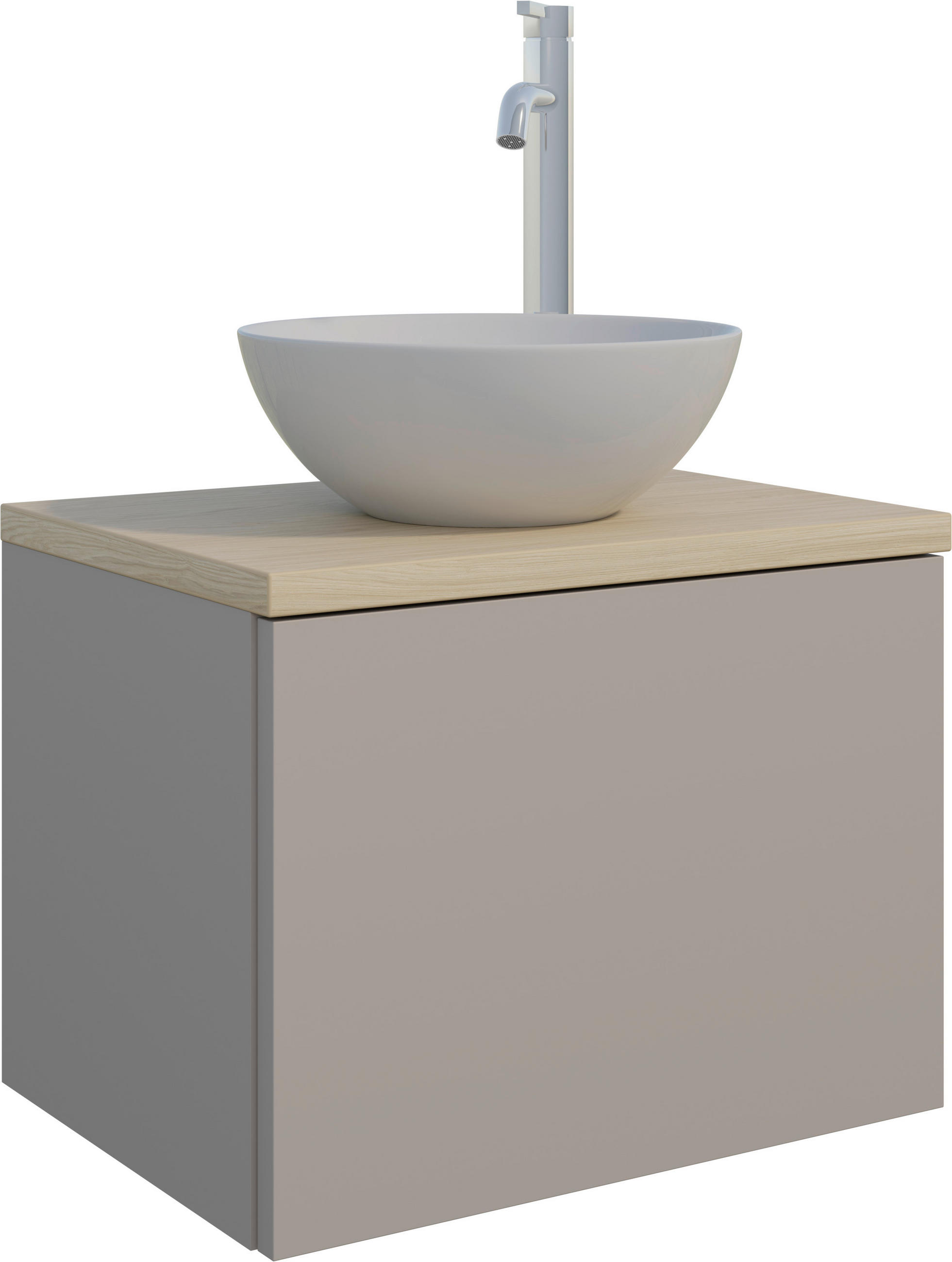 WASCHTISCHKOMBI 50,3 cm  - Eichefarben/Weiß, MODERN, Keramik/Holzwerkstoff (50,3cm) - Celina Home