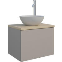 WASCHTISCHKOMBI 50,3 cm  - Eichefarben/Weiß, MODERN, Keramik/Holzwerkstoff (50,3cm) - Celina Home