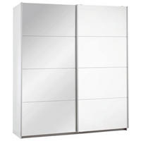BIELA SKRIŇA SO ZRKADLOM, biela, 181/210/62 cm - biela/hliníková, Konventionell, kov/kompozitné drevo (181/210/62cm) - MID.YOU