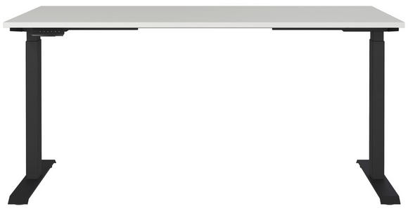 SCHREIBTISCH höhenverstellbar - Hellgrau/Schwarz, MODERN, Holzwerkstoff/Metall (160/80/72-118cm) - Novel