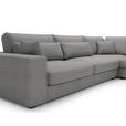 ECKSOFA Grau Cord  - Schwarz/Grau, KONVENTIONELL, Kunststoff/Textil (314/250cm) - Carryhome