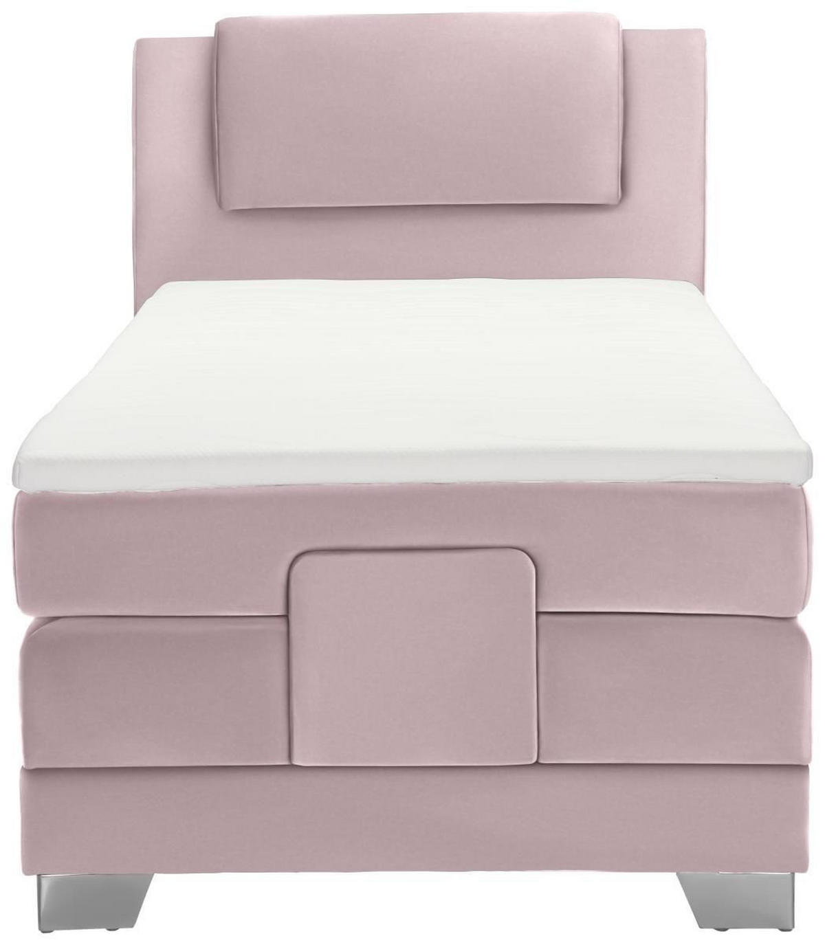 BOXSPRINGBETT 100/200 cm  in Rosa  - Silberfarben/Rosa, KONVENTIONELL, Kunststoff/Textil (100/200cm) - Esposa