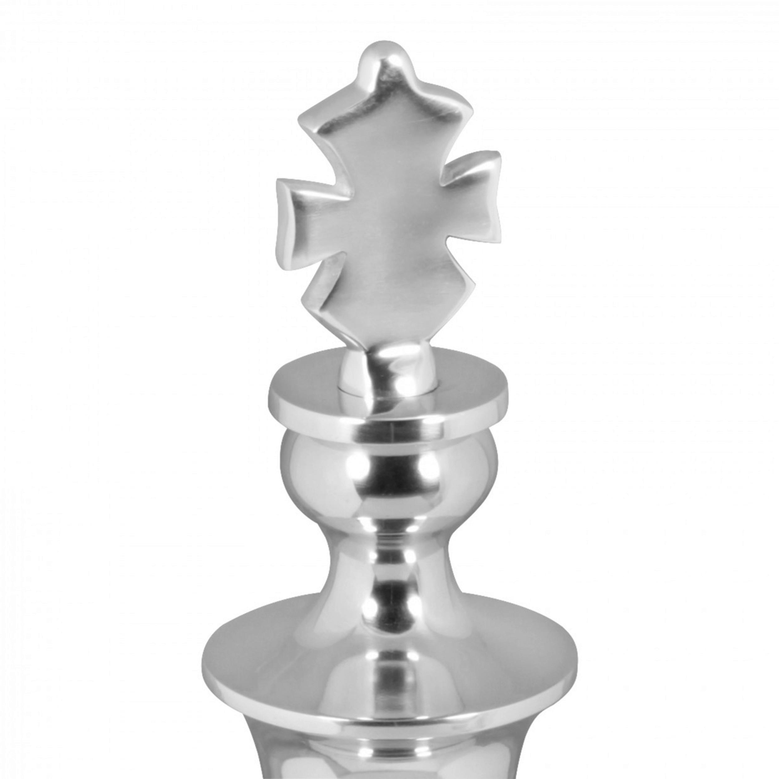 SKULPTURA - srebrne barve, Moderno, kovina (22/70/22cm) - MID.YOU
