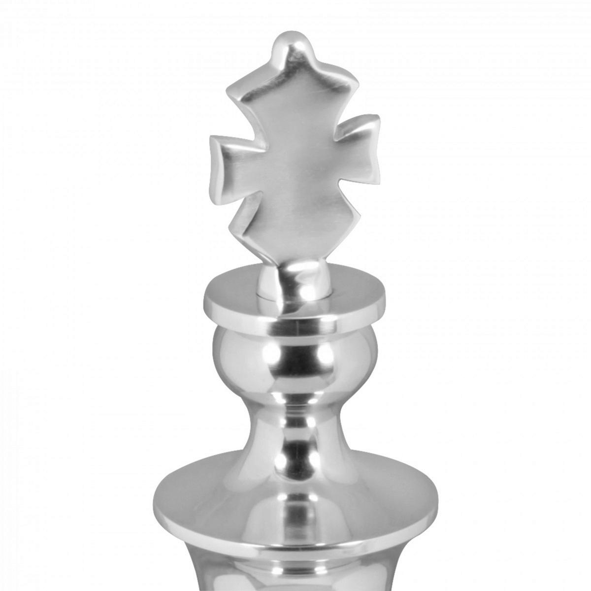 SKULPTUR - Silberfarben, MODERN, Metall (22/70/22cm) - MID.YOU