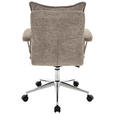 DREHSTUHL Webstoff Braun, Chromfarben  - Chromfarben/Braun, Design, Kunststoff/Textil (61/92-102/62cm) - Carryhome