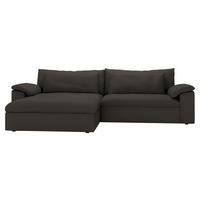 ECKSOFA  Chenille Mokka  - Schwarz/Mokka, Modern, Kunststoff/Textil (198/306cm) - Carryhome