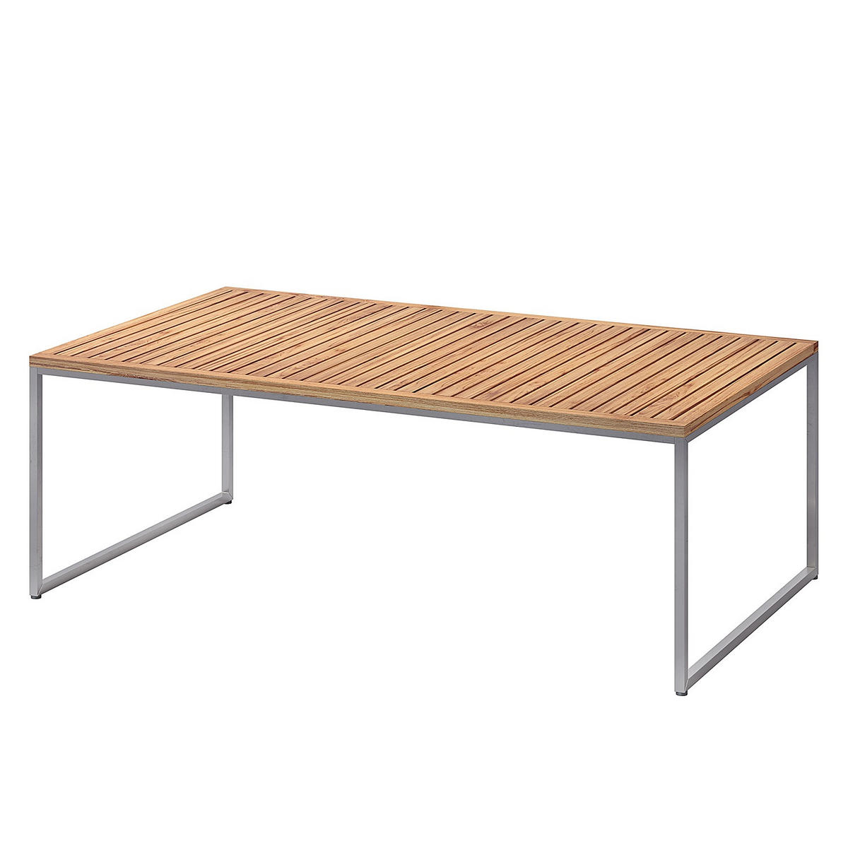 LOUNGETISCH  - Edelstahlfarben/Teakfarben, MODERN, Metall (120/73/43cm) - Ambia Garden