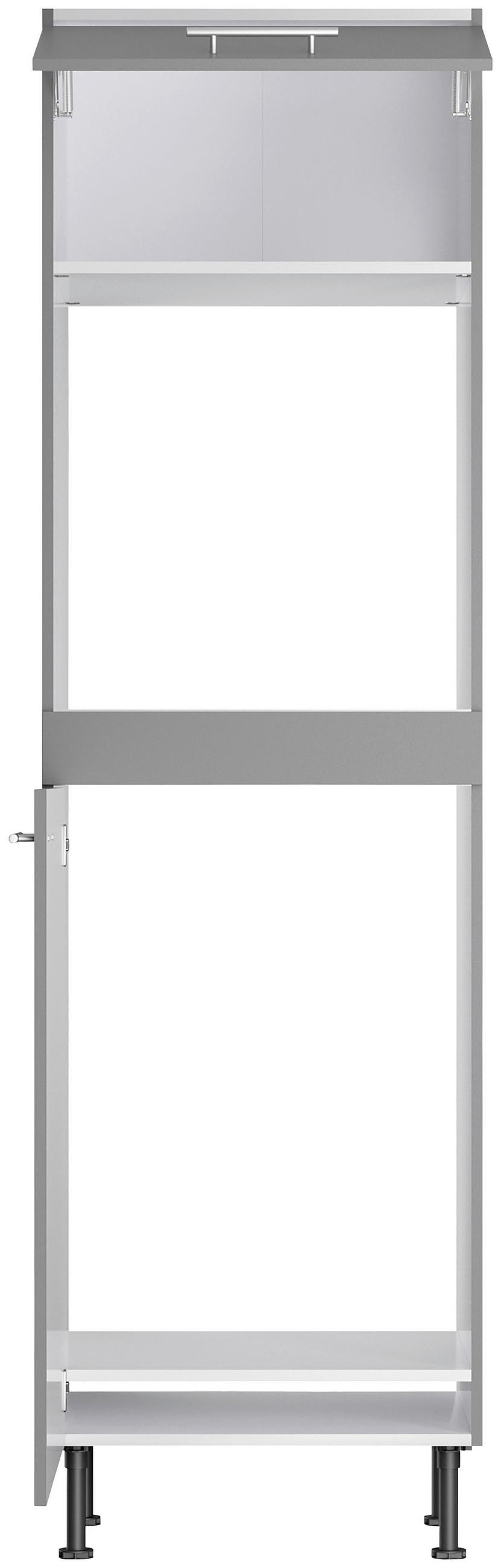 ECKKÜCHE 270/200 cm  in Grau  - Edelstahlfarben/Anthrazit, Basics, Holzwerkstoff/Metall (270/200cm) - Optifit