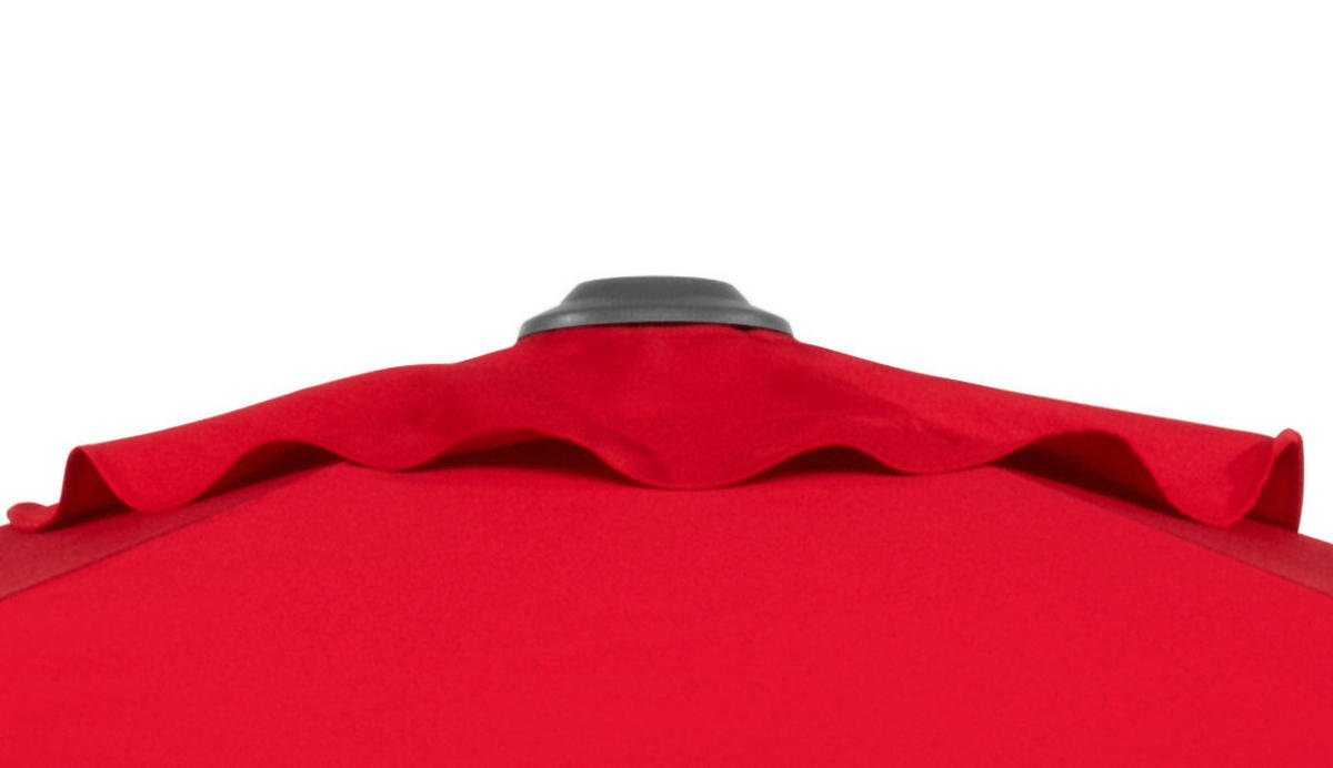SLUNEČNÍK 270/270/246 cm - antracitová/červená, Basics, kov/textil (270/270/246cm)