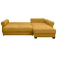 ECKSOFA Gelb Cord  - Gelb/Schwarz, KONVENTIONELL, Kunststoff/Textil (318/197cm) - Hom`in
