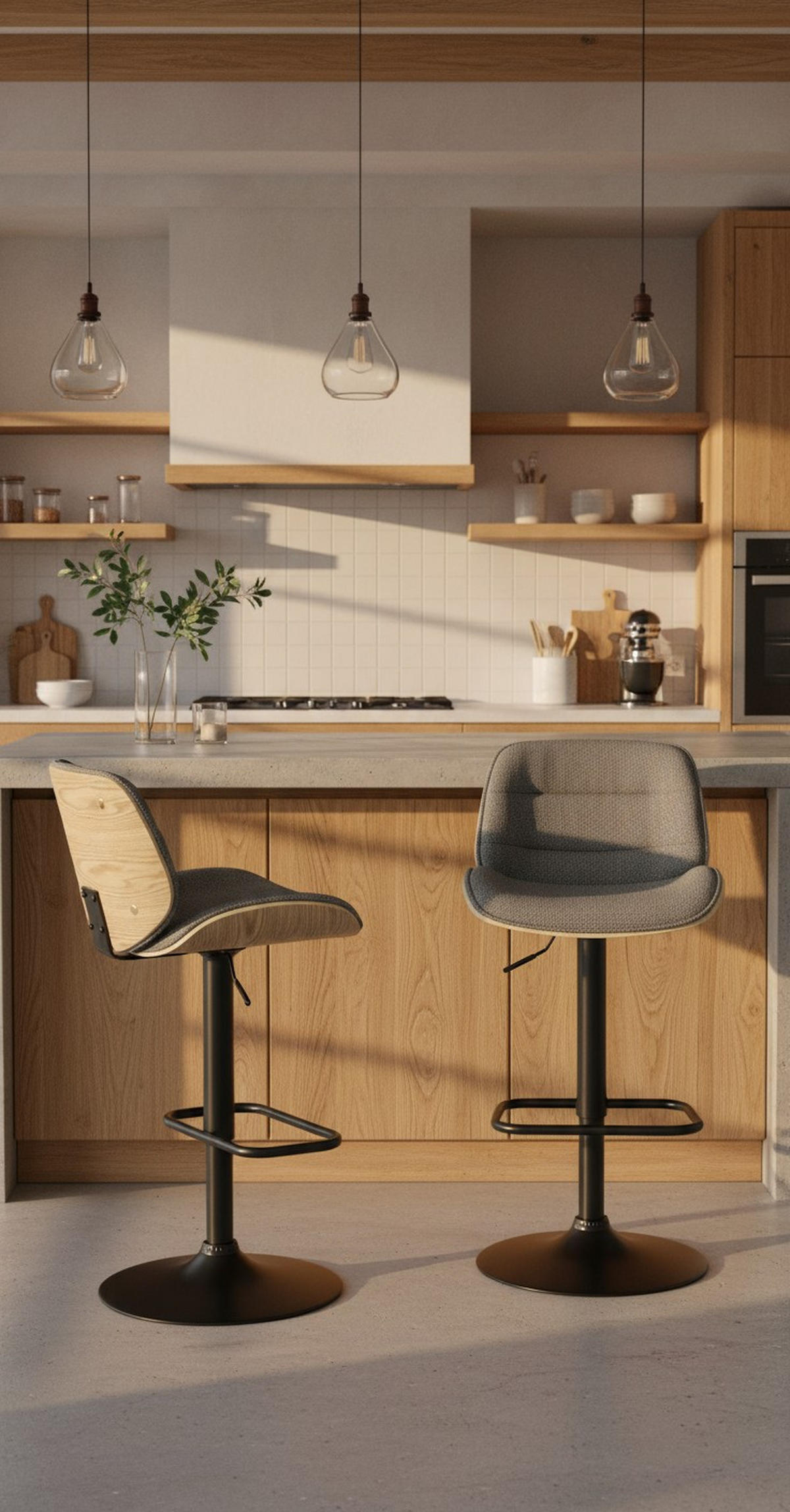 BARHOCKER in Naturfarben, Schwarz, Dunkelgrau  - Dunkelgrau/Schwarz, MODERN, Holz/Textil (47/87/109/50cm) - Livetastic