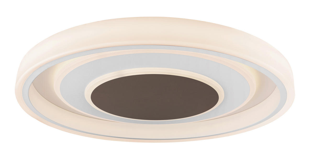 LED-DECKENLEUCHTE 69/10 cm   - Opal/Braun, Design, Kunststoff/Metall (69/10cm) - Globo