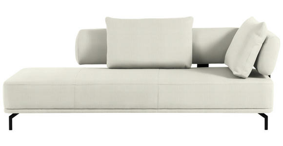 RÉCAMIERE Palio in Flachgewebe Naturfarben  - Schwarz/Naturfarben, Design, Textil/Metall (227/89/101cm) - Dieter Knoll