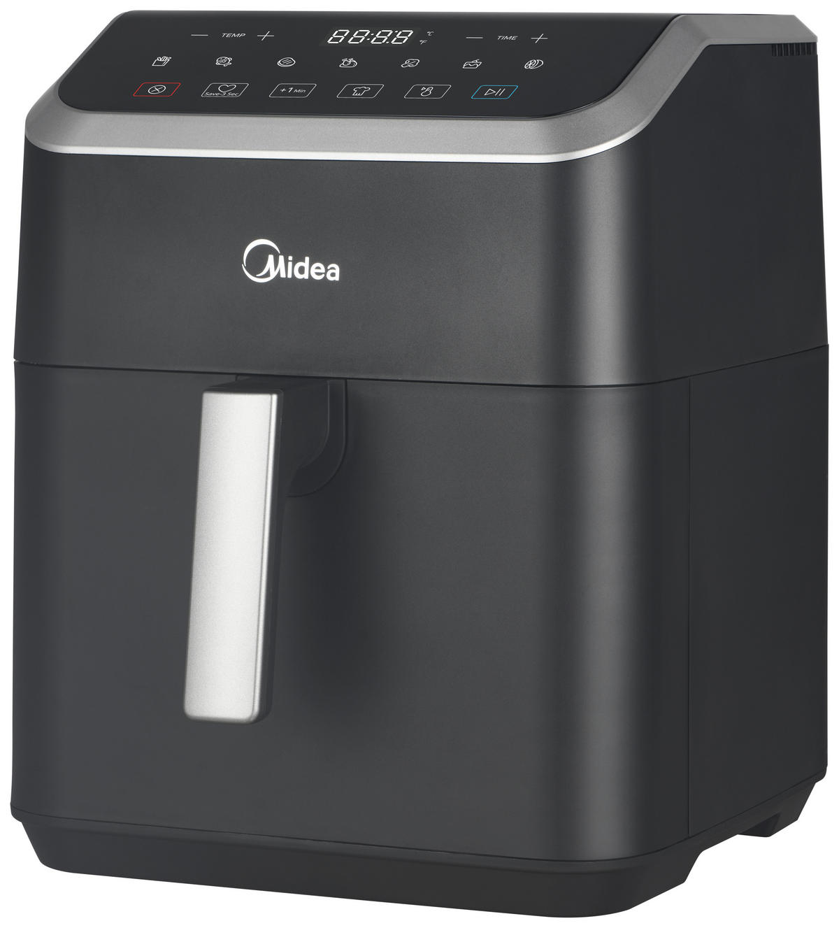 HEIßLUFTFRITTEUSE Airfryer MAD70000ADK 7 l  - Silberfarben/Schwarz, Basics, Kunststoff (38,7/34,3/27,1cm) - Midea
