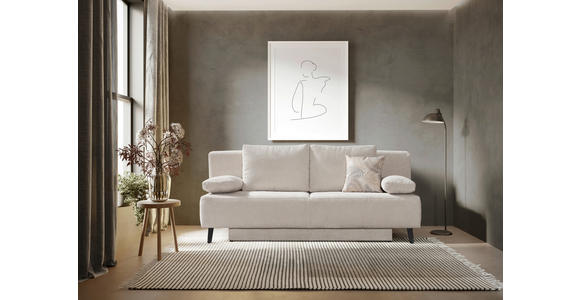 SCHLAFSOFA Cord Beige - Beige, MODERN, Textil/Metall (193/85/88cm) - Novel