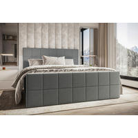 BOXBETT 160/200 cm  in Grau  - Grau, KONVENTIONELL, Kunststoff/Textil (160/200cm) - Boxxx