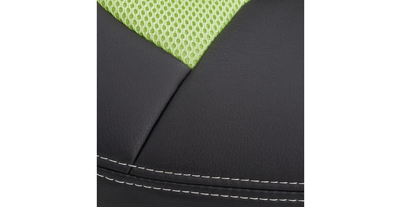 GAMINGSTUHL Grün, Schwarz Metall, Kunststoff, Textil   - Schwarz/Grün, Design, Kunststoff/Textil (61/110-120/63cm) - Carryhome