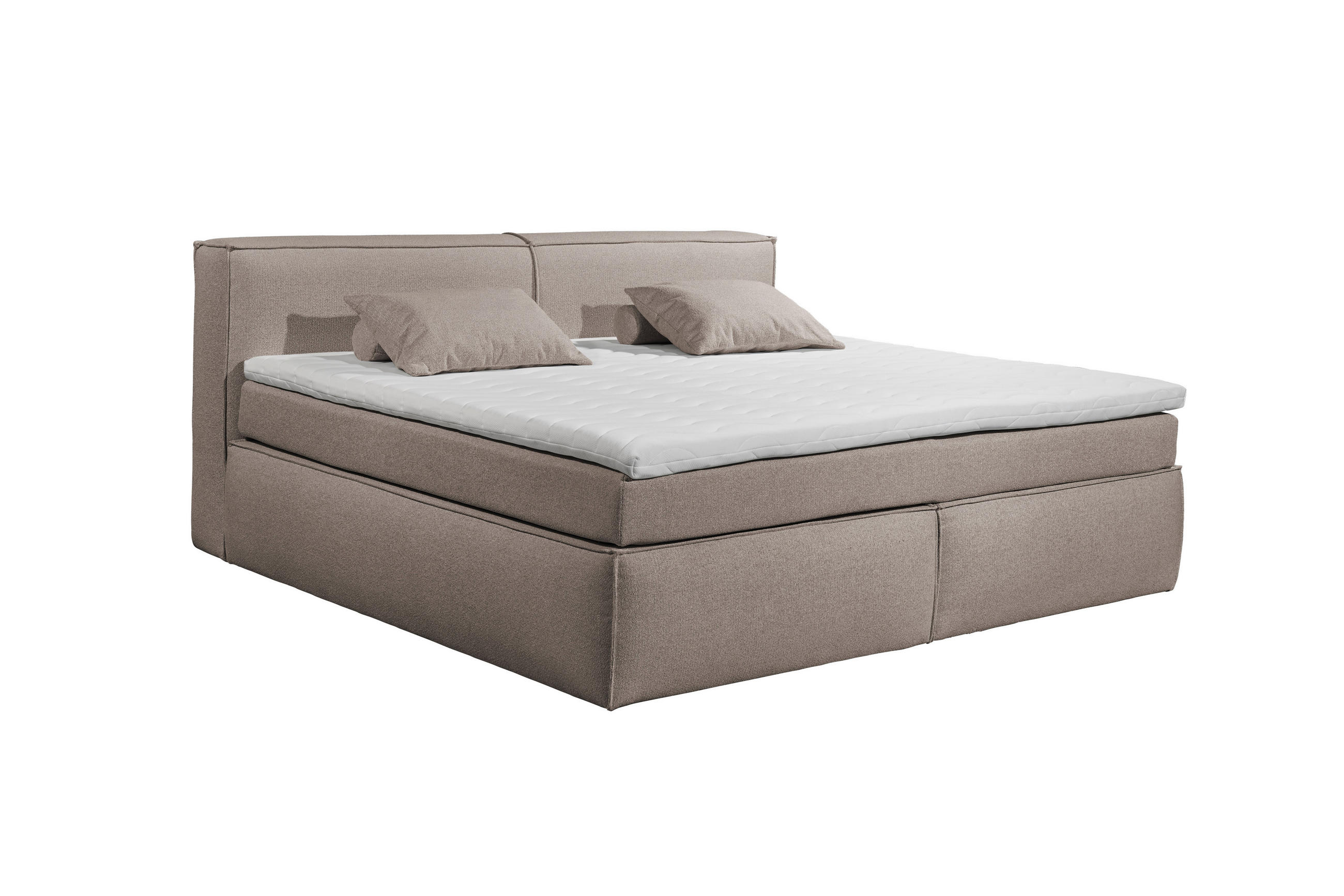 FAMILIENBOXSPRINGBETT - Taupe/Schwarz, LIFESTYLE, Kunststoff/Textil (240/200cm) - Esposa