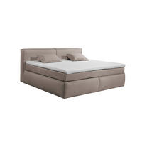 FAMILIENBOXSPRINGBETT - Taupe/Schwarz, LIFESTYLE, Kunststoff/Textil (240/200cm) - Esposa