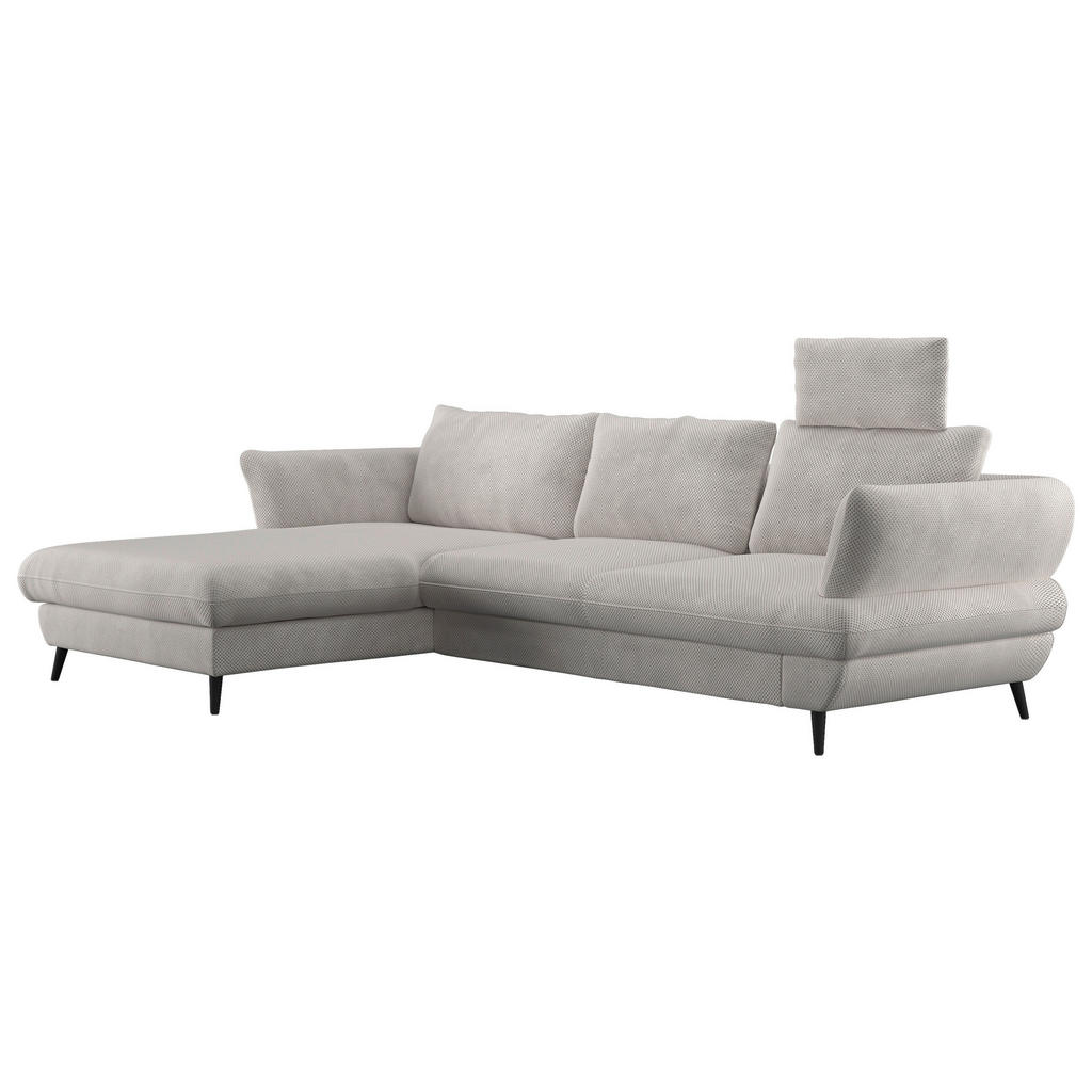 Thumbnail - Livetastic Ecksofa, Natur, Textil, 3-Sitzer, Ottomane links, L-Form, 281x181 cm, Made in EU, Stoffauswahl, Rücken echt, ...