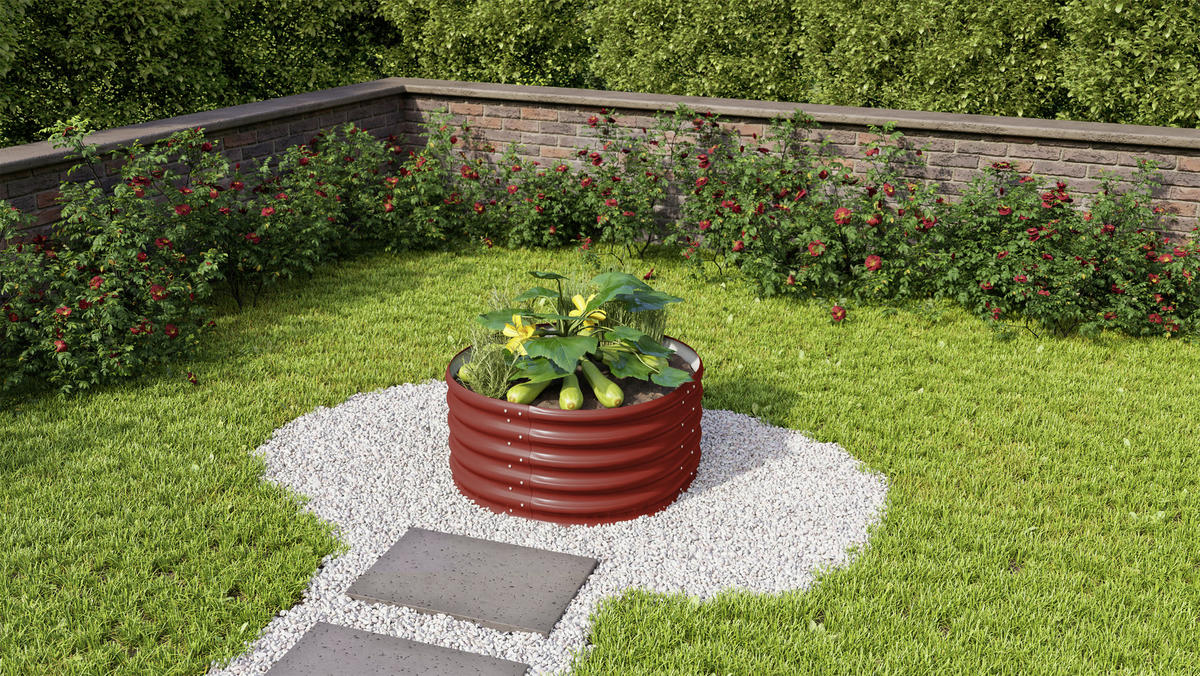 HOCHBEET 82,1/40,1/82,1 cm  - Rot, Basics, Metall (82,1/40,1/82,1cm)