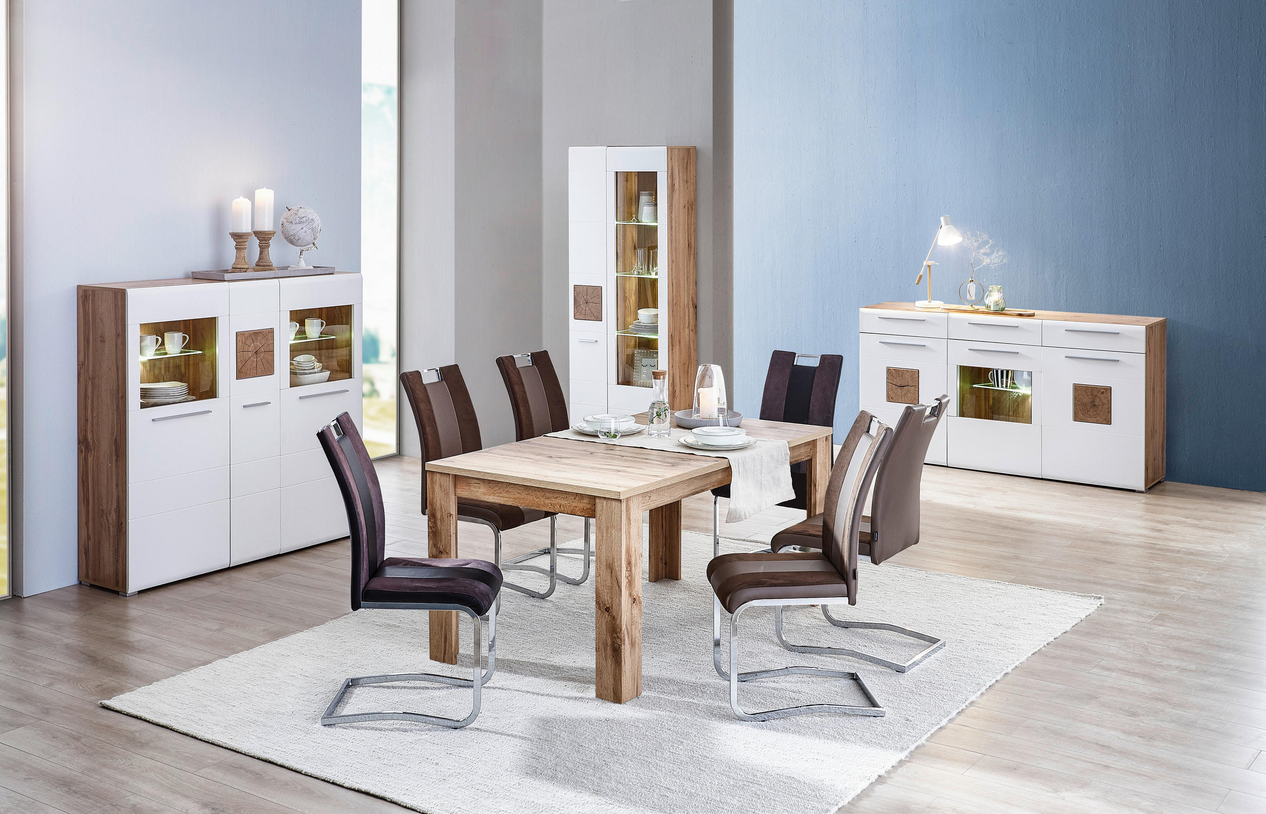 ESSTISCH Eichefarben rechteckig  ausziehbar  - Eichefarben, KONVENTIONELL, Holzwerkstoff (160-240/90/76cm) - Hom`in