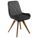 STUHL  Stoffauswahl, Typenauswahl Lederlook (vegan)  - Eichefarben/Dunkelgrau, KONVENTIONELL, Holz/Textil (58/87/64,5cm) - Linea Natura