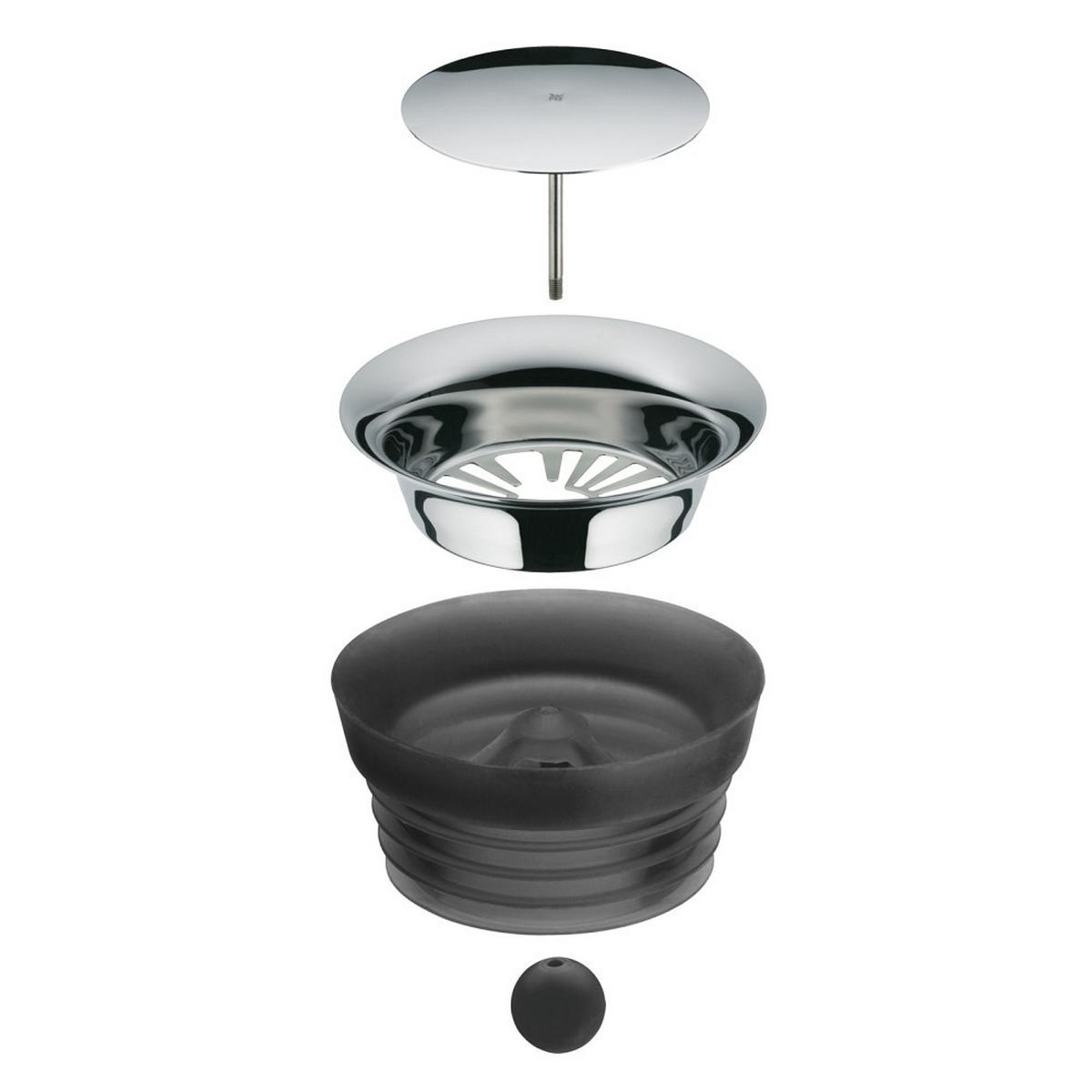 WASSERKARAFFE 1,5 l  - Klar/Schwarz, Design, Glas/Kunststoff (1,5l) - WMF