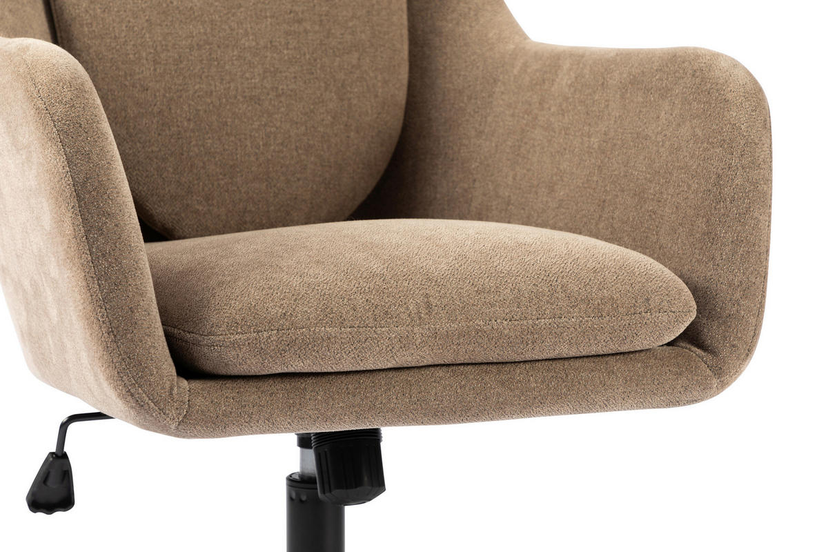 DREHSTUHL Webstoff Schwarz, Beige  - Beige/Schwarz, Modern, Kunststoff/Textil (58/91-99/71cm) - MID.YOU