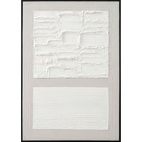 ÖLGEMÄLDE Abstraktes Weiß 70/100 cm  - Schwarz/Weiß, Design, Holz/Kunststoff (70/100cm) - Monee