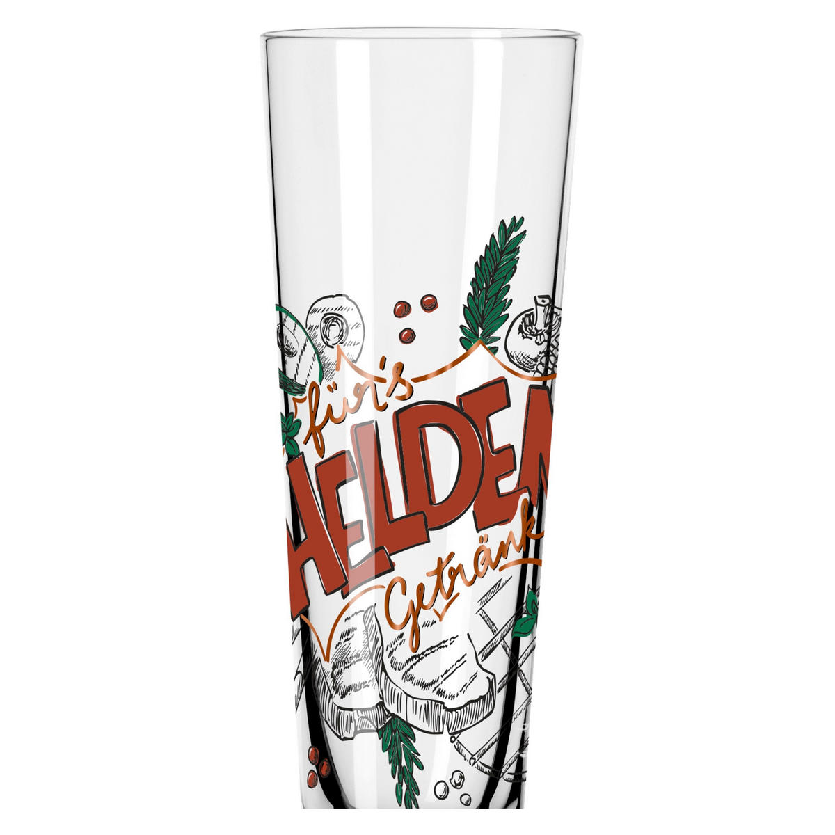 SCHNAPSGLAS 52 ml  - Rot/Schwarz, LIFESTYLE, Glas (3,5/3,5/11,3cm) - Ritzenhoff