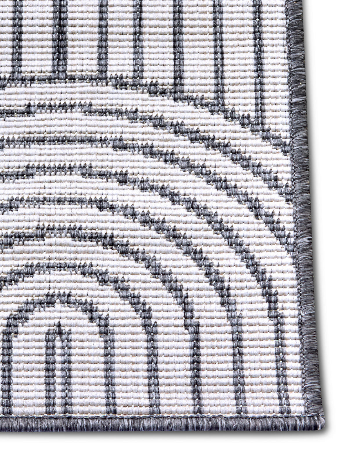 OUTDOORTEPPICH 160/230 cm Pangli Silberfarben, Weiß  - Silberfarben/Weiß, Design, Kunststoff (160/230cm)
