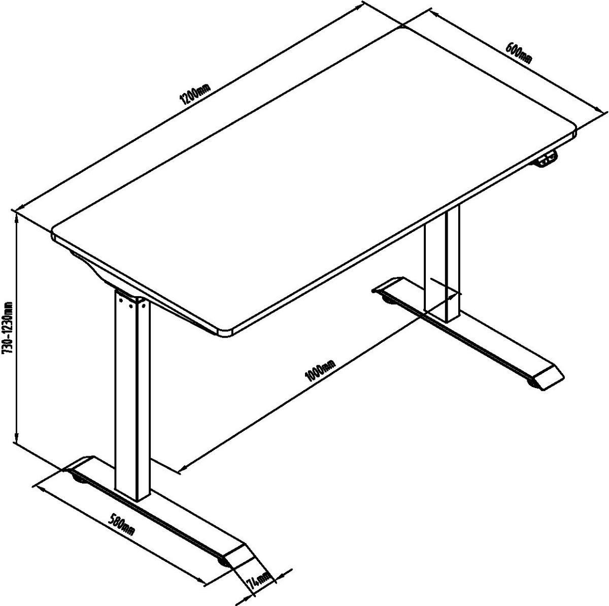 PSACÍ STŮL, bílá, 120/60/73 cm - bílá, Moderní, kov/kompozitní dřevo (120/60/73cm) - Livetastic