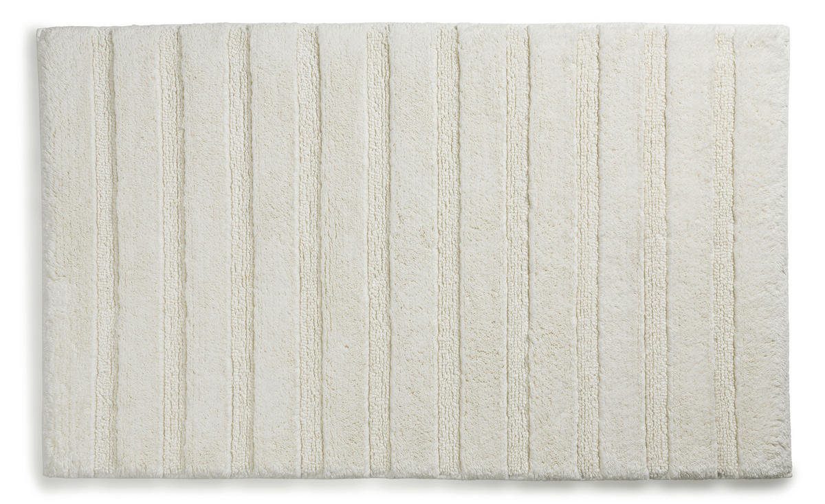 BADEMATTE Weiß  - Weiß, KONVENTIONELL, Textil (120/70/1,6cm) - Kela