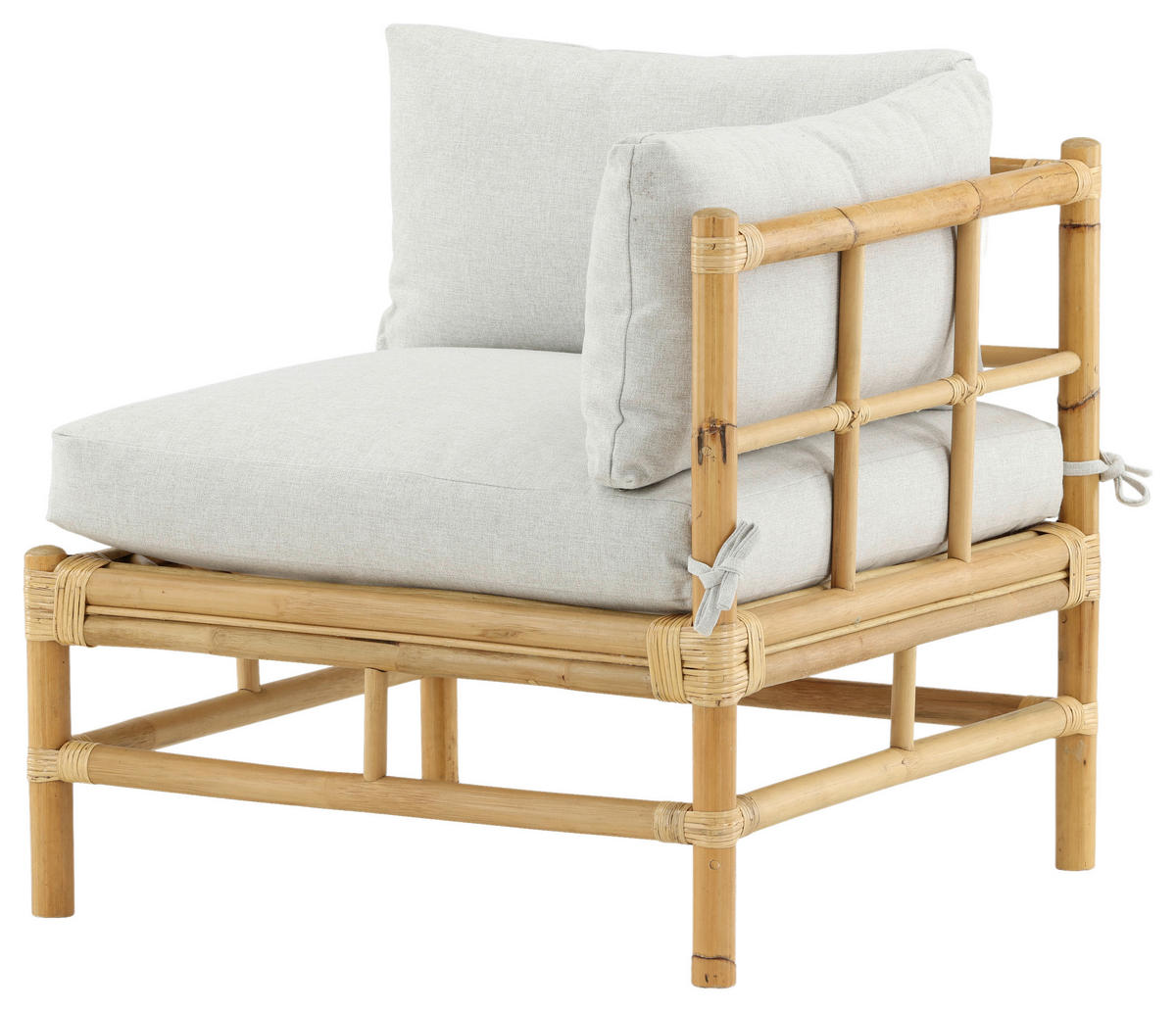 LOUNGEECKTEIL - Hellbraun, KONVENTIONELL, Holz/Textil (75/70/74cm) - Gardenson
