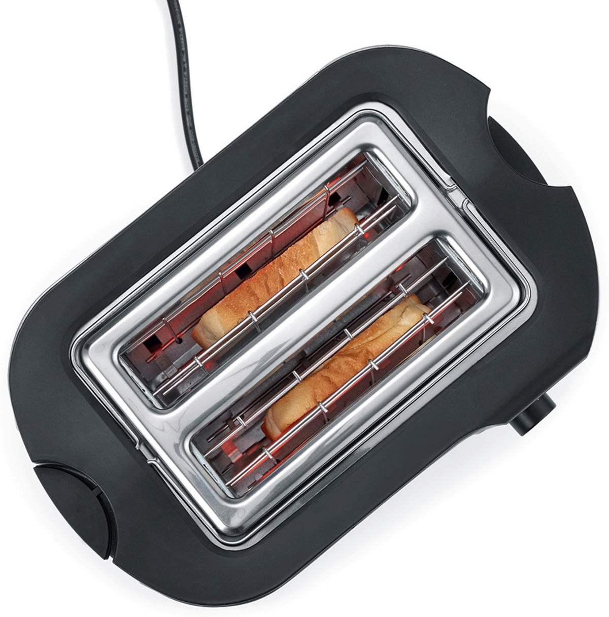 TOASTER  - Edelstahlfarben/Schwarz, Trend, Kunststoff (26,5/19,5/18cm) - Severin