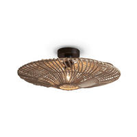 DECKENLEUCHTE  55/14 cm    - Weiß, Trend, Naturmaterialien (55/14cm) - Good & Mojo